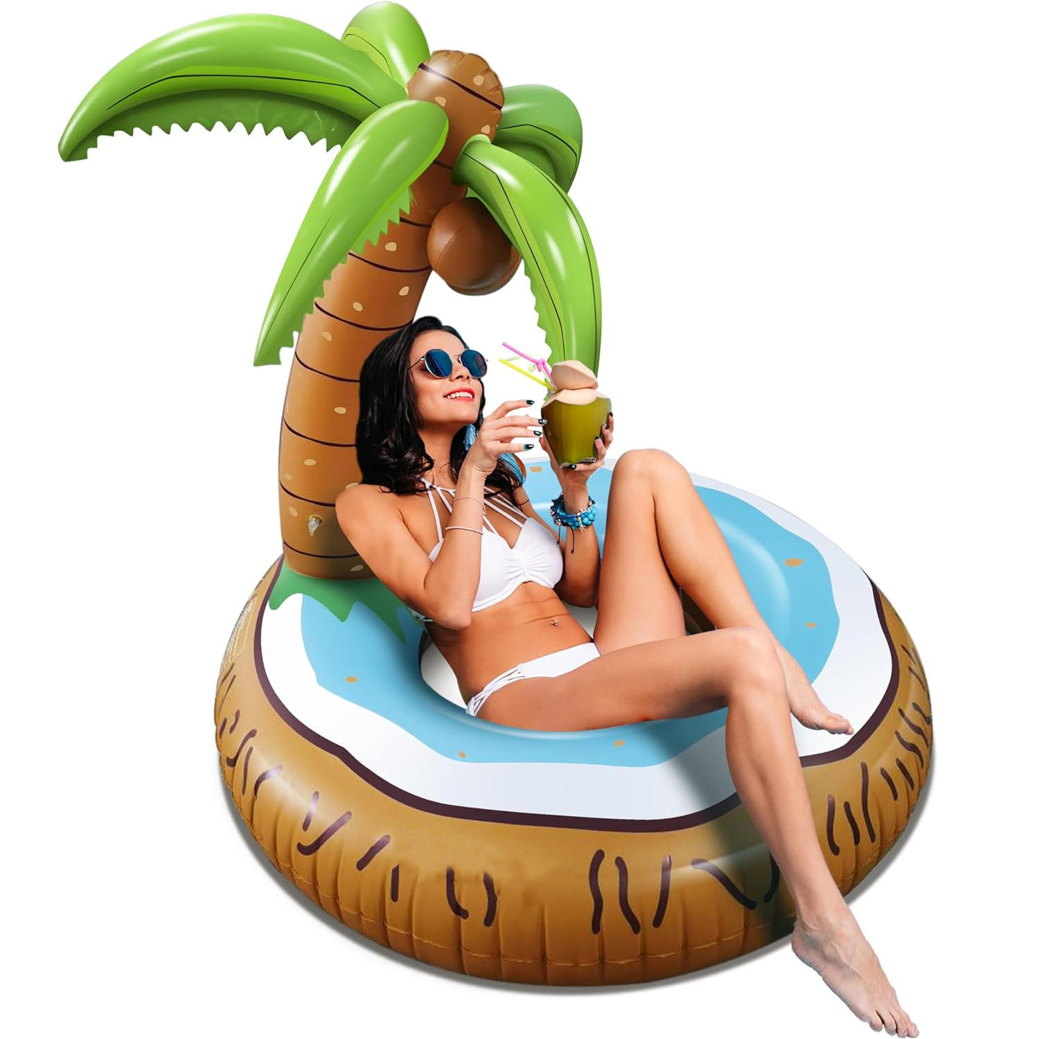 Coconut tree swimming ring