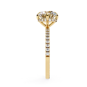 Elegante Anillo de Diamantes en Oro Amarillo para Mujer, Diseño Elegante, Joyería para Uso Diario, Opción de Regalo - Product Image 1