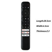 Control remoto por voz RC813 FMB1 de repuesto para TCL QLED Smart TV 55Q750G 43Q750G 65QM850G funciona con asistente de voz