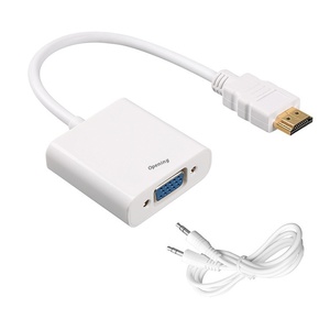 Ud_addon 5 Gói Cáp chuyển đổi HD <span class=keywords><strong>DMI</strong></span> nam sang VGA Nữ với 3.5mm âm thanh và cổng <span class=keywords><strong>Micro</strong></span> USB Độ phân giải 4k Áo khoác PVC - Product Image 2