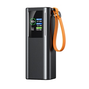 Batterie externe à charge rapide PD 100W en alliage d'aluminium avec affichage numérique pour ordinateur portable, batteries externes personnalisables pour téléphone portable - Product Image 1