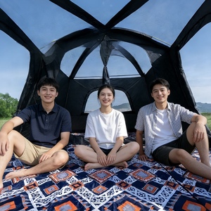 Carpa <span class=keywords><strong>de</strong></span> Camping <span class=keywords><strong>de</strong></span> Alta Calidad con 2 Habitaciones y 1 Sala, Resistente al Agua y a los Rayos UV, Portátil, para 8-12 Personas, Venta al Por Mayor para Campistas - Product Image 4