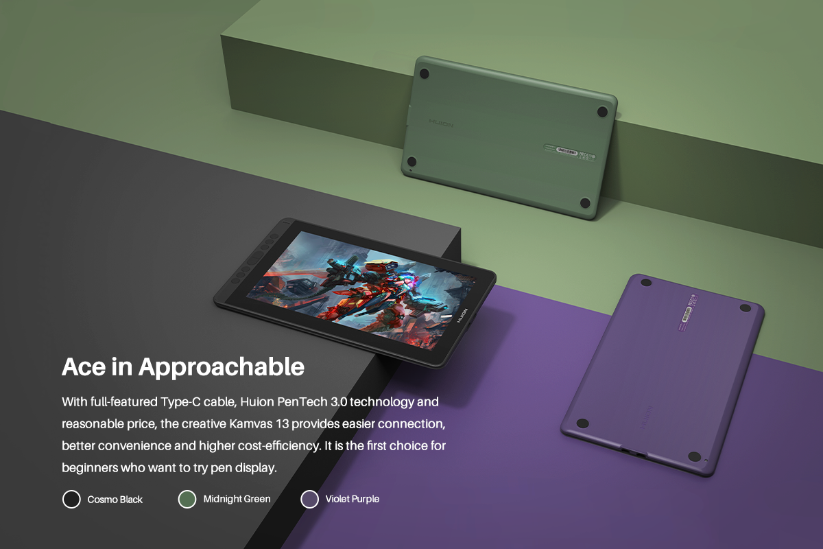 HUION Kamvas 13 - Versatile Digital Drawing Tablet Monitor