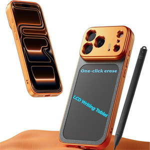 เคสโทรศัพท์มือถือพร้อมกระดานเขียน LCD แบบลบได้ในคลิกเดียว สำหรับ iPhone 17 16 15 Pro Max พร้อมปากกาเขียนแบบ  ป้องกันการกระแทก - Product Image 1