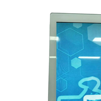 L55GAZ 55" Layar Digital Signage Berdiri Lantai Warna Putih Kaca Tempered 55 Inci Layar LCD ADS Berdiri Bebas