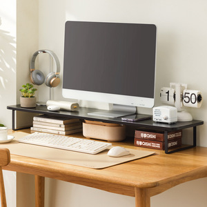 <b>Desktop</b> Computer Riser Stand Monitor Lift <b>Shelf</b> Storage Rack 2 Tier Desk Organizer Rectangle Standing Type - Product Image 1