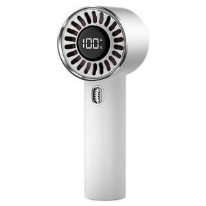 Portable Handheld Mini Fan With Digital Display Bladeless USB Rechargeable High Speed Cooling Fan For Outdoor Use - Product Image 1