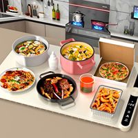 Tapis chauffant pour aliments, plateau chauffant électrique, pliable, portable, en silicone de qualité supérieure, matériau nano, idéal pour les fêtes, les buffets et l'usage quotidien