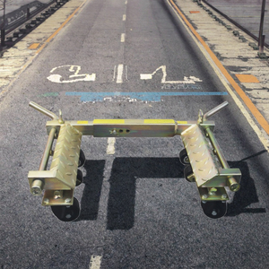 Capacidad de 3 toneladas Palanca Tipo Coche Móvil <span class=keywords><strong>Dolly</strong></span> Acero amarillo Rueda de coche <span class=keywords><strong>Dolly</strong></span> Gatos de coche - Product Image 2