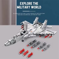 Reobrix 33028 1066 pièces – Avion de transport bi-moteur technique – Jouet en briques – Cadeau – Modèle de véhicule aérien – Ensembles de blocs de construction militaires