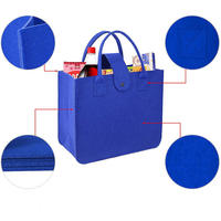 Sacs à main promotionnels en feutre de laine pour femmes Sac fourre-tout d'épicerie Logo imprimé personnalisé Sac fourre-tout pour femmes Sac à provisions en feutre réutilisable