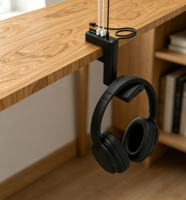 Kopfhörerhalterung Schwenkbarer PC-Gaming-Headset-Ständer Halterung Unter Schreibtisch Aufhänger Haken Kopfhörer-Displayständer Mit TYPE-C