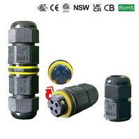 Connecteur Électrique Étanche IP68 M684-B, Jonction de Câble à Visser pour Alimentation Extérieure