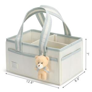 Organizador de Pañales con Asa, Cesta de Regalo para Baby Shower, Bolsa Organizadora de Almacenamiento para Guardería, Organizador de Pañales para Coche de Recién Nacido - Product Image 2