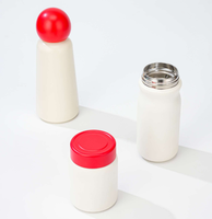 Nouvelle Tasse Isotherme à Double Paroi avec Couvercle Sphérique Rouge – Bouteille d'Eau et Mug de Voyage Portable et Personnalisable
