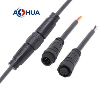 Lampe de culture de plantes étanche 4PIN connecteur M12 étanche 5A 110V prise électrique mâle femelle câble moulé IP 68 connecteur Led
