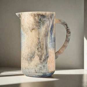 Carafe à eau en résine époxy faite à la main, design marbre, poignée carrée, pour la décoration de la maison et de la cuisine, vente chaude - Product Image 1