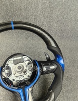 Volant en cuir M adapté aux BMW F30 F32 F10 F20 F07 F01 E46 E60 E90 M3 M4 M5 M7, volant personnalisé en fibre de carbone avec LED