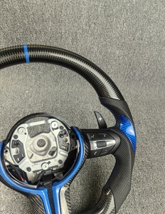 Volant en cuir M adapté aux BMW F30 F32 F10 F20 F07 F01 E46 E60 E90 M3 M4 M5 <span class=keywords><strong>M7</strong></span>, volant personnalisé en fibre de carbone avec LED - Product Image 4