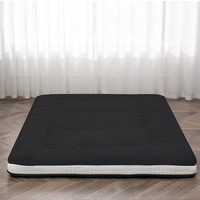 Matelas futon japonais en mousse taille Queen, lit portable enroulable, tapis épais style tatami 100 mm, housse en polycoton, adapté aux voitures