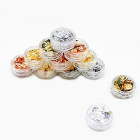 Feuilles d'aluminium colorées or et argent en gros pour la décoration des ongles, paillettes pour nail art, breloques DIY pour la décoration des ongles