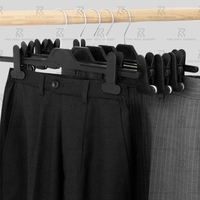 2025 kelas komersial 36cm 14.2 inci celana plastik hitam gantungan klip bahan PS dapat disesuaikan untuk celana seragam toko pakaian