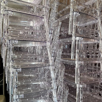 Vente en gros, salle à manger de mariage moderne de luxe, banquet, chaises napoléon transparentes en acrylique pour événements