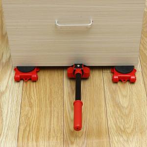 Juego de Herramientas para Mover Muebles, 4 Rodillos + 1 Barra con Ruedas, Elevador de Muebles Resistente para Levantar Muebles - Product Image 5