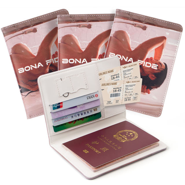 Ladies Printed Travel Organizer Wallet with Card Slots SIM Storage Portable Boarding Pass ID Holder Fashionable Made PU Leather