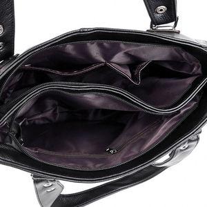 กระเป๋าหนัง PU สะพายข้างสำหรับผู้หญิง, กระเป๋าโท้ทความจุขนาดใหญ่ดีไซน์เนอร์กระเป๋าถือหรูหรา - Product Image 6