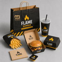 Boîte à emporter personnalisée en papier kraft écologique pour poulet frit, pizza, hamburger, boîte à charnière pour la restauration rapide, emballage alimentaire