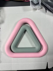 Logo personnalisé Antidérapant <span class=keywords><strong>Triangle</strong></span> Silicone Poids Haltère pour Corps Pilates Yoga Fitness - Product Image 2