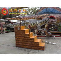 Statue de dinosaure en dilophosaure, robot dessin animé réaliste de haute qualité, fait à la main, vie en 3D, pour le parc à thème