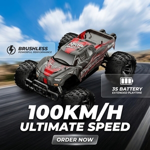 HOSHI N518 Monster Truck <span class=keywords><strong>RC</strong></span> Brushless 1/8 4WD 100km/h ad Alta Velocità, Pronto all'Uso, Telecomando 250m, Veicolo Crawler da Deserto per Adulti - Product Image 1