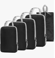 Cubes d'emballage de compression de qualité supérieure Accessoires de voyage Organisateurs d'emballage extensibles avec fermeture éclair de luxe