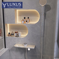 Carreaux muraux en porcelaine émaillée brillante Lukashi, style moderne minimaliste, antidérapants, 400x800 mm, garantie de plus de 5 ans, épaisseur 8,5 mm, effet brique