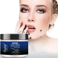 Soin de la peau du visage de marque privée Ensemble de soins de luxe à l'essence de caviar noir Crème pour le visage hydratante et réparatrice pour femmes