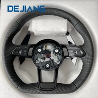 Volant de voiture en cuir pour Audi 2014 2015 2016 B9 Q5 A3 S3 S8 R8 RS3 S6 A4 A5 A6 avec palettes de changement de vitesse, compatible OEM pour la conduite
