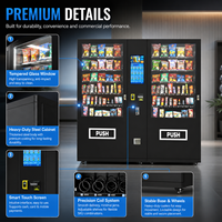 Máquina Expendedora Comercial Automática de Aperitivos y Bebidas con Pantalla Táctil Inteligente de 22 Pulgadas para Lugares Públicos