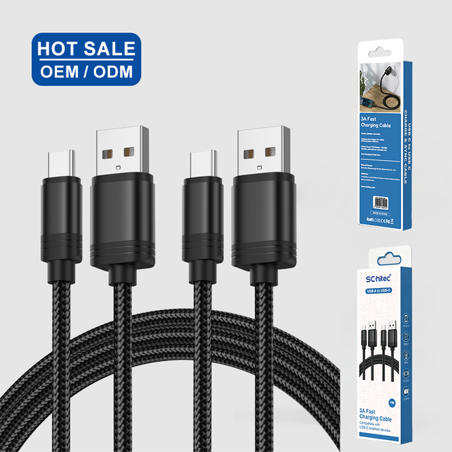 Factory OEM ODM 3.3ft 6ft 10ft Cable USB Nylon Braided Aluminum Alloy USB Cable Fast Charging Sync Data Charging Cable