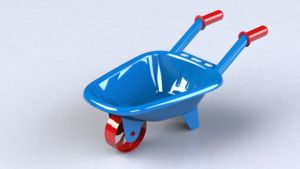 Carretilla de Juguete de Plástico al por Mayor con Rueda Delantera Individual, Marco Estable y Manillares de Fácil Agarre - Product Image 3