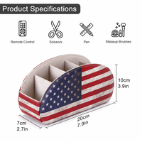 Sac de rangement cosmétique multi-compartiments en cuir PU personnalisé de grande capacité pour salon, canapé, table, accessoires de télévision