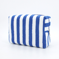 Pochette de voyage portable en tissu éponge doux avec fermeture éclair, personnalisable avec logo, pour bonbons, cosmétiques et maquillage, idéale pour le quotidien et les sacs.