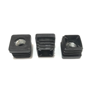 Pied de réglage carré en plastique M6 M8 pour le nivellement des tables et des chaises, noir G055 - Product Image 3
