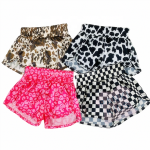 <span class=keywords><strong>Pantaloncini</strong></span> Sportivi <span class=keywords><strong>Estivi</strong></span> da <span class=keywords><strong>Donna</strong></span> con Stampa Leopardata e Motivo a Quadri, Vita Elastica, Nuovi Stili per Mamma e Figlia - Product Image 4