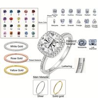 Elegantes Anillos de Compromiso de oro sólido al por mayor para mujeres 10K 14K 18K VVS Moissanite corte ovalado diamante adornado