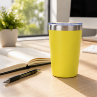 Botol Minum Vakum Terisolasi Tahan Panas Bebas BPA 12 oz untuk Anak, Botol Termos Tumpuk, Dinding Ganda Stainless Steel dengan Tutup
