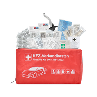 Kit de premiers secours jetable pour la sécurité automobile conforme à la norme DIN13164-2022, source d'alimentation manuelle en nylon