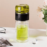 Séparateur de thé élégant de haute qualité, gobelet en verre à Double couche, sécurité antidéflagrant avec entrepôt de thé, tasse de thé à fleurs 280ml
