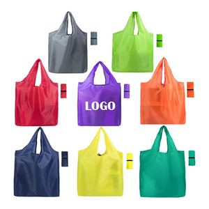 Bolsas de compras plegables personalizadas, regalos promocionales de supermercado, bolsa de sublimación de poliéster y nailon, logotipo para bolsa plegable - Product Image 6